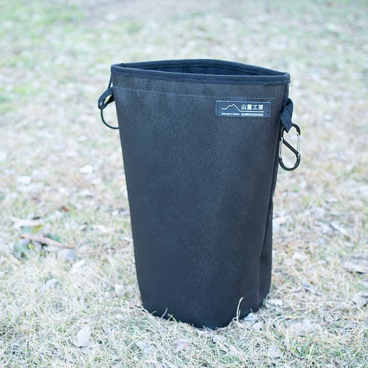 火消し袋 炭処理 炭消し コンパクト 大容量 Lサイズ 折りたたみ 自立式 カラビナ付き 耐熱 1年保証